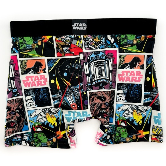 Star Wars Crazy Boxer Briefs Mens Large Underwear Disney Darth Vader Chewbacca - Picture 3 of 8